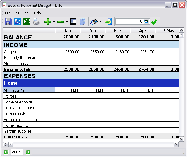 Actual Personal Budget Lite 1.3