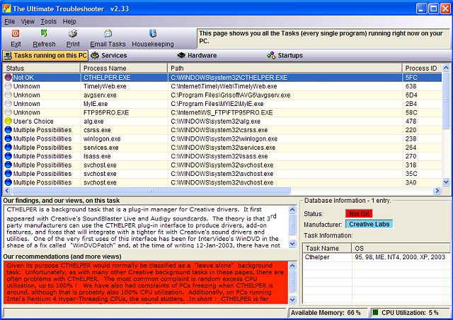 The Ultimate Troubleshooter (TUT) 4.60
