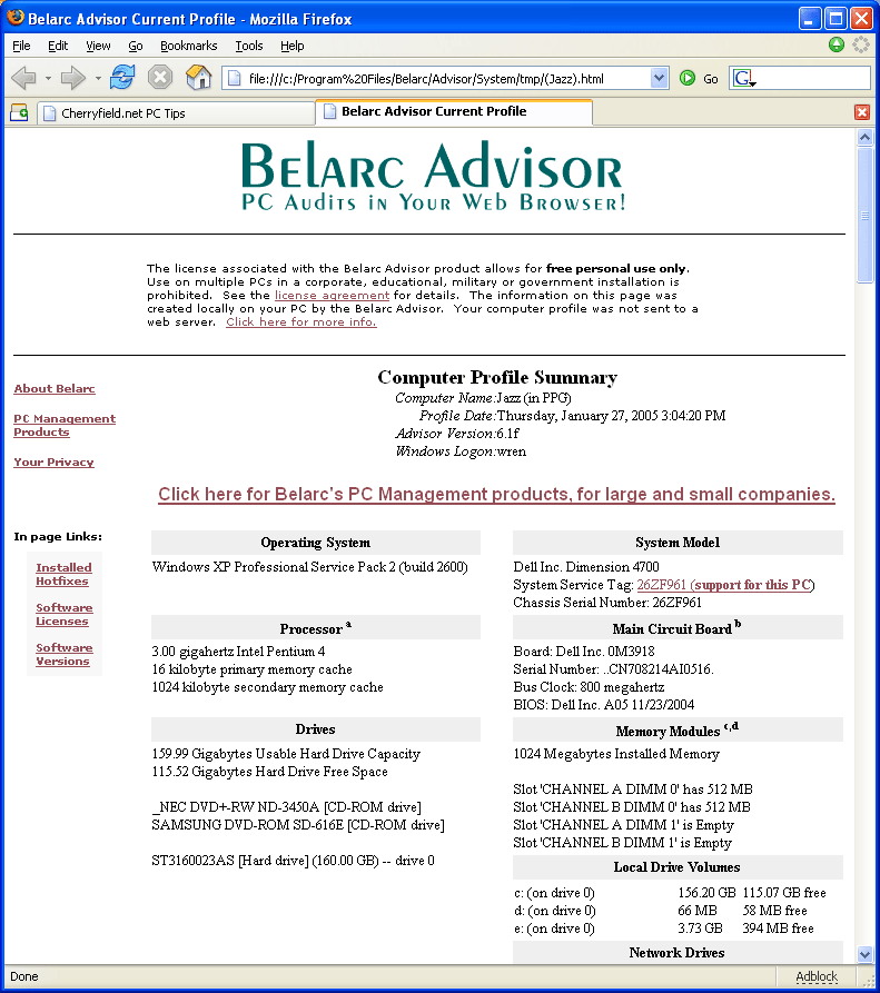 Belarc Advisor 12.0