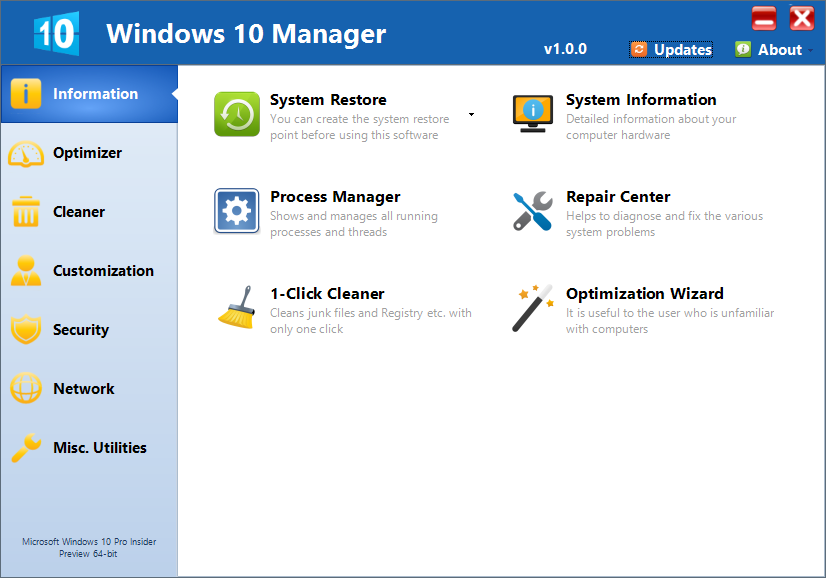 Windows 10 Manager 3.7.0