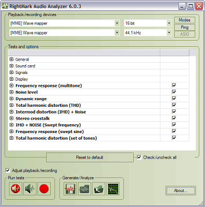 RightMark Audio Analyzer 6.4.0