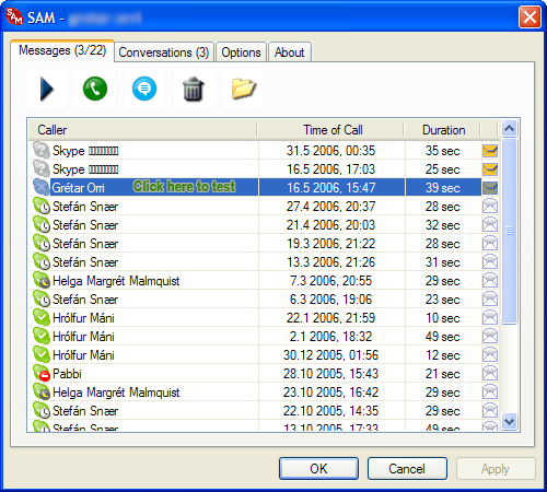 SAM - Skype Answering Machine Free Edition 4.0.0.7