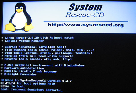 SystemRescueCd 10.02 instal