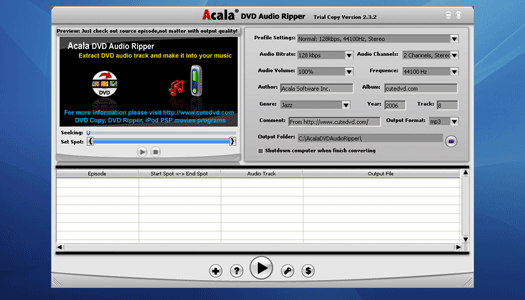 Acala DVD Audio Ripper 3.1.2