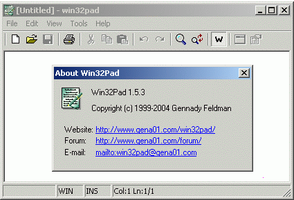 Win32Pad 1.5.10.4
