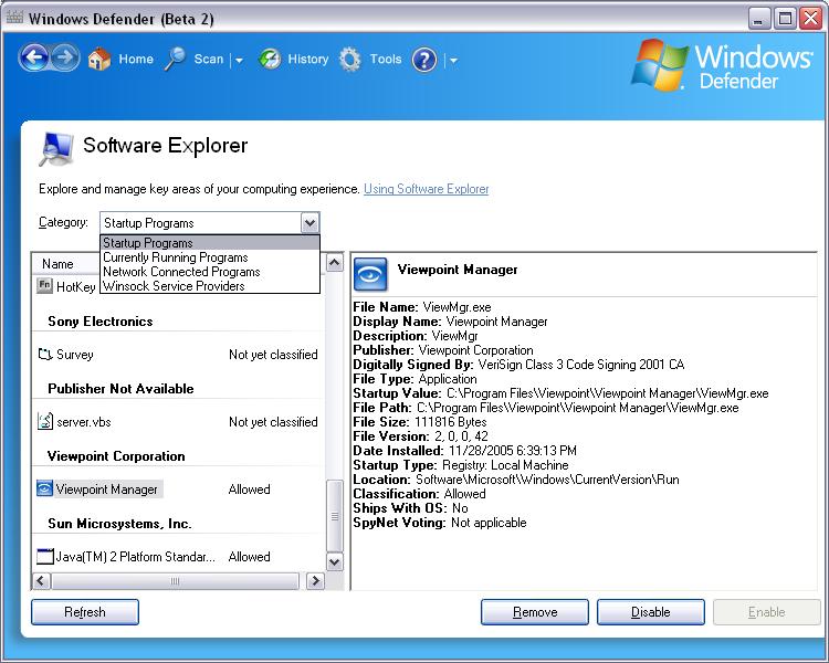 Microsoft Windows Defender (32-bit) 4.0.1111.0 Beta
