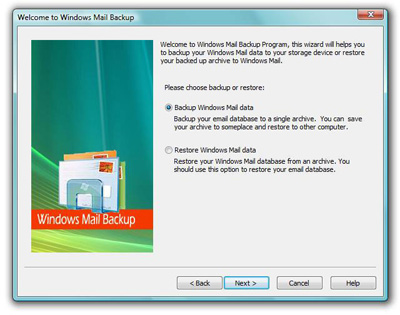 Windows Mail Backup 2.3a