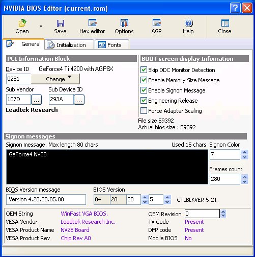 NVIDIA BIOS Editor (NiBiTor) 6.06