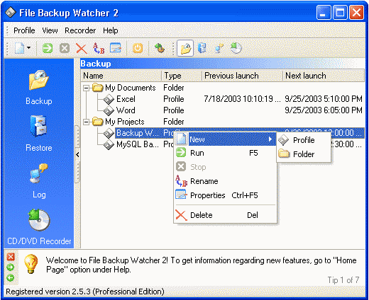 File Backup Watcher Pro 3.0.2 Alpha