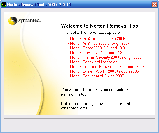 Norton Remove and Reinstall Tool 4.5.0.188