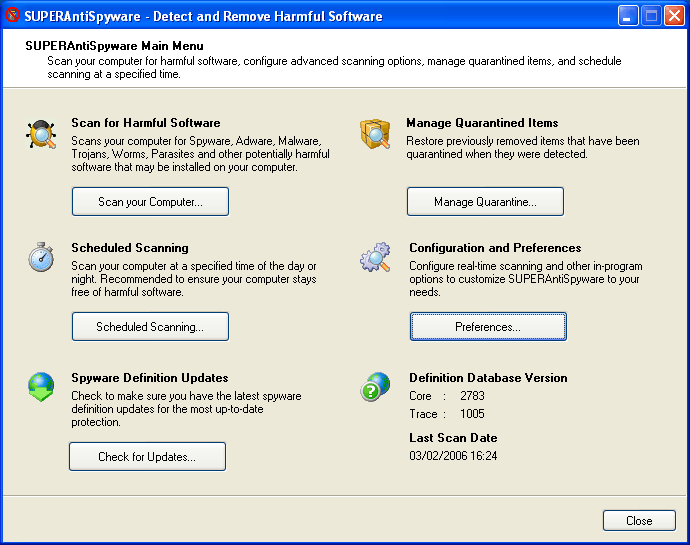 SUPERAntiSpyware Free Edition 10.0.1246