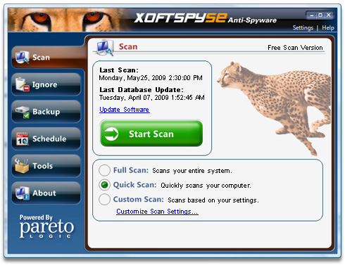 XoftSpySE Anti-Spyware 7.0