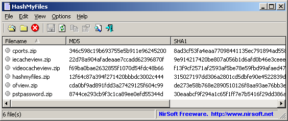 HashMyFiles 2.41 (Portable)